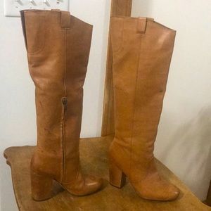 Sam Edelman Size 9 Cognac knee high boots